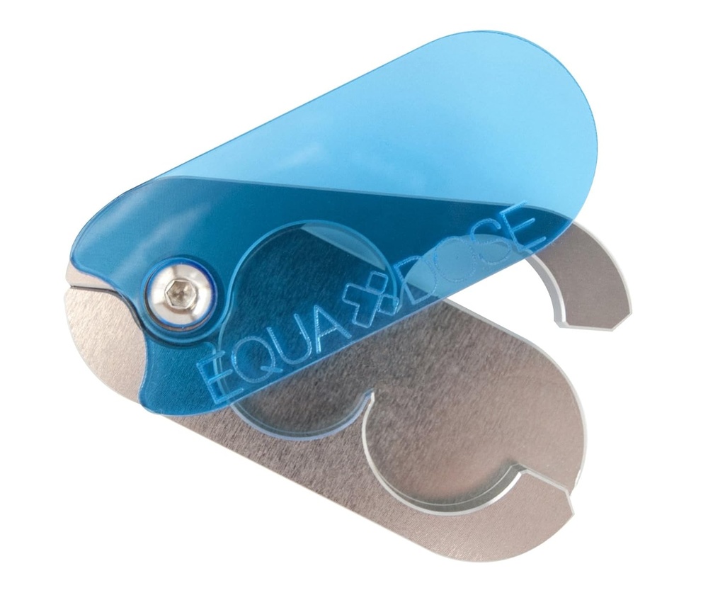 EQUADOSE Pill Splitter with Precision Aluminum Blades, Safely and Cleanly Cuts Small and Large Tablets, Vitamins, and Pills, Easy Tablet Divider for Accurate Medication Dosing
