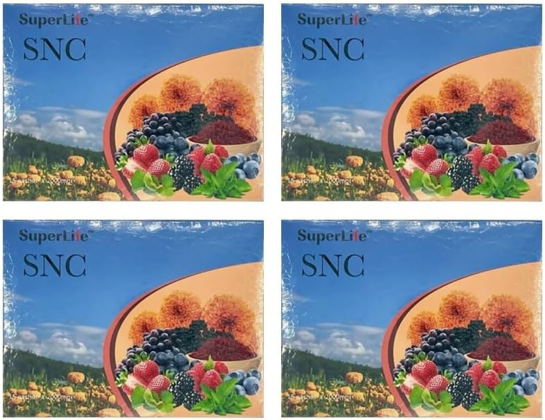 Generic 4 Packs SNC Super Life Neuron Care Soporte Eyesight Mejorar Visión Blur Cognitive Dry (15 Sachets/Box), Blue