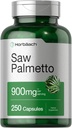 Horbäach Saw Palmetto Extract  900mg  250 Capsules ← Non-GMO y Gluten Free Formula ← Herb Supplement