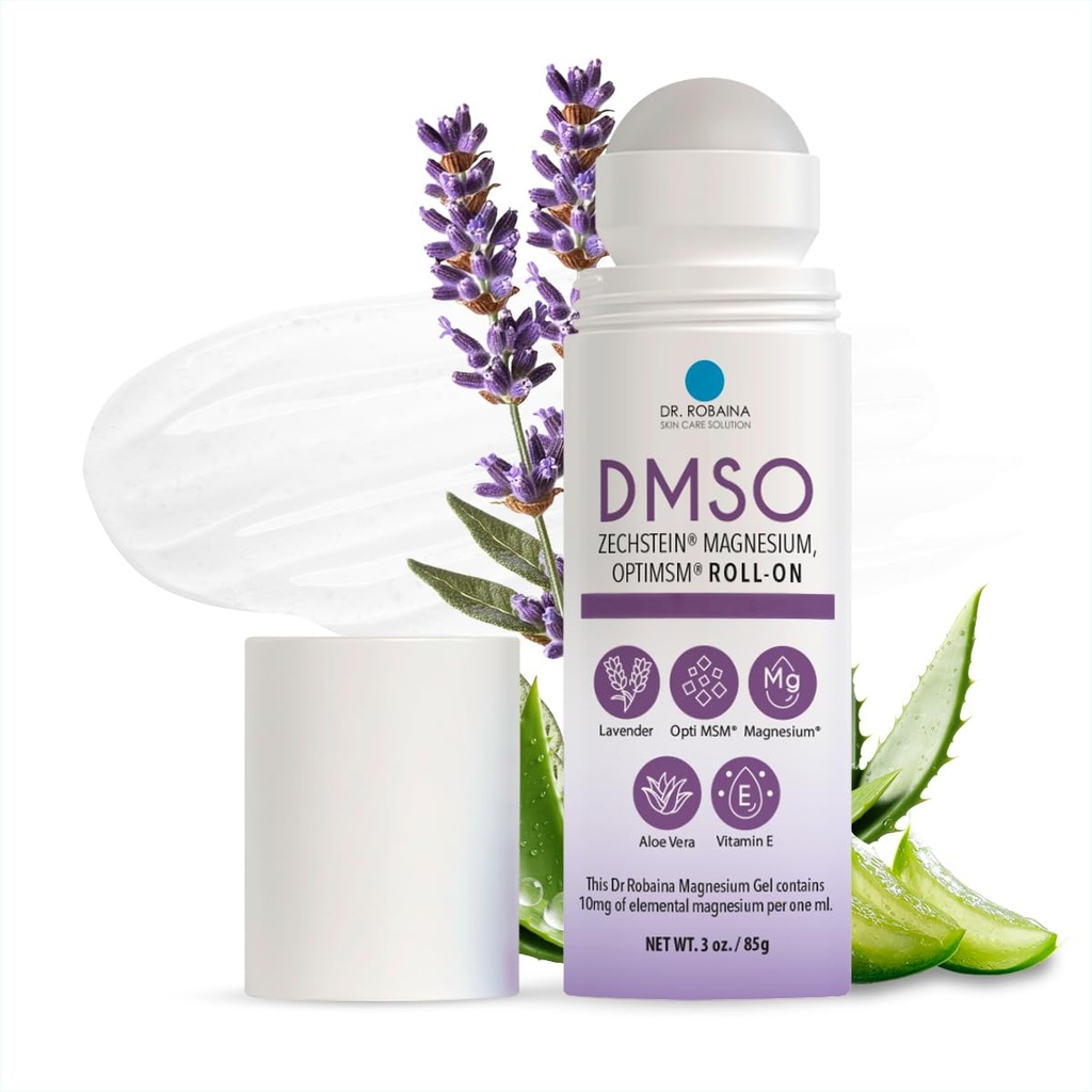 Dr. Robaina DMSO Lavender Roll-On | 99.9% Pure Pharmaceutical Grade with Arnica, Magnesium, Aloe Vera & Vitamin E | Made in The USA