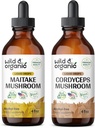 Wild &amp; Organic Maitake Mushroom Tintura 4 fl oz & Cordyceps Mushroom Tintura 4 fl oz