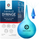 Medi Grade Ear Bulb Syringe - Herramienta eficaz de eliminación de cera de oído con punta de cuádruple adicional - kit de limpieza de oídos amigable para la limpieza del oído suave - Flusher de oído para la cera de oído - 2.54 fl oz