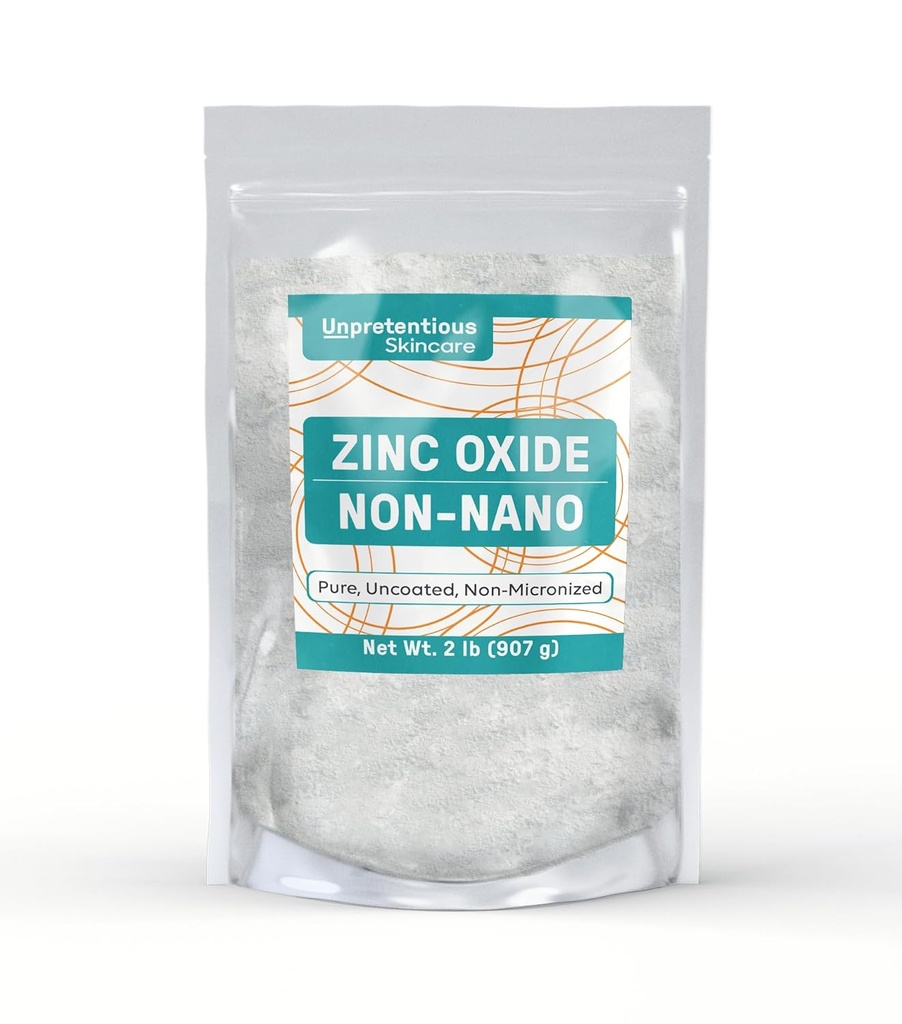 Unpretentious Non-Nano Zinc Oxide, Pure ' Uncoated, Convenient Resealable Bag for Storage (2 Pound)