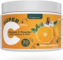 Vitamina C 4000mg con D-Ribose, Glycine, MSM-Highly Absorbable, Stomach-Friendly, Collagen Boost, Immune Support-Unflavored, 200 Grams (30 Servings)