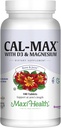 Calcio de salud Maxi 1000 mg con vitamina D3 (400 UI) y Magnesio (750 mg) - Suplemento dietético de Cal Max para bonificación, dientes y apoyo conjunto - para hombres y mujeres - 180 tabletas