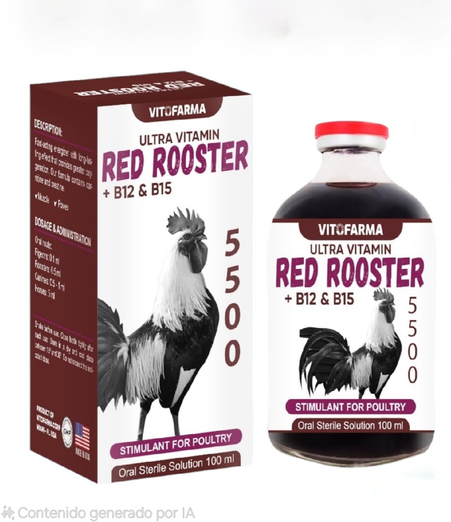 B12 5500 100 ml Restorative Muscle Mass Optimal Weight Training Booster for Rooster SUPLEMENTO NUTRICIONAL ENERGIZANTE CON ACTIVADOR METABOLICO