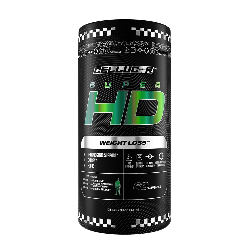 Cellucor SuperHD Thermogenic Fat Burner Weight Loss Suplemento, Appetite Suppressant, & Energy Booster Capsimax, Green Tea Extract, 160mg Caffeine &amp; More 60 Capsules (Packaging May Vary)