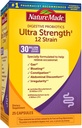Nature Made Ultra Strength 12 Probióticos Digestivos, Probióticos para Mujeres y Hombres, 25 cápsulas probióticas, 25 días de suministro