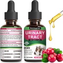 Cat &amp; Dog Urinary Tract Tratamiento gotas con Cranberry & Natural UTI Medicine - Supports Bladder+Kidney - Mejor prevención Incontinencia &amp; Piedras de la vejiga -Suplemento Tratamiento de la salud renal Vitaminas