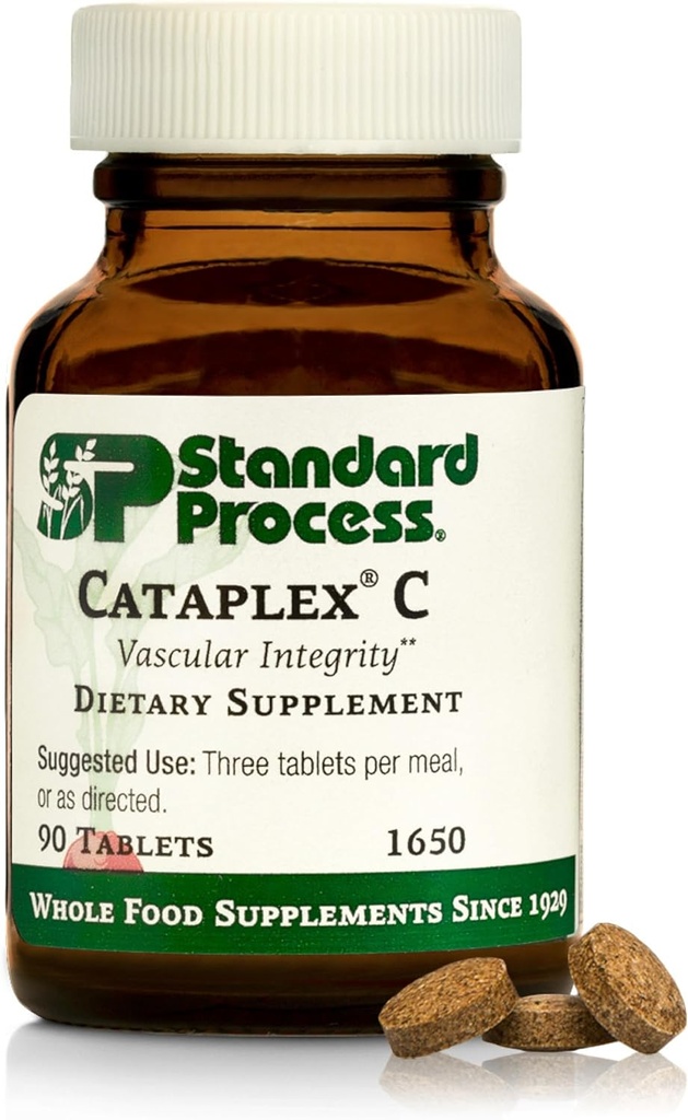 Proceso estándar Cataplex C - Apoyo inmunitario, Apoyo Adrenal, y suplemento de Skin y Bone Health con vitamina C, Citrato de Magnesio, Calcio, Lecitina de girasol, y Más - 90 Tabletas