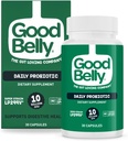 GoodBelly Probiotic Capsules for Digestive Health | Vegan Probiotic Supplement with 10 Billion Live Cultures | Probiotics for Women & Men | 30 Capsules