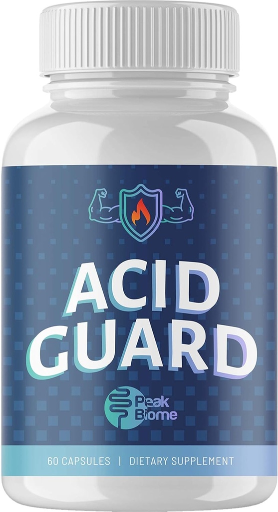 Acid Guard - Suplemento Digestivo Basado en Planta con Carbonato de Calcio - Ayudas en Reflux Acido Periódico - Apoyo a la Indigestión y el Alivio de la acidez - Suministro de 30 días - Paleo - Keto - 60 Ct