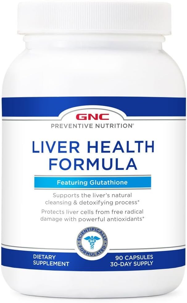 GNC Preventive Nutrition Liver Health Fórmula, Características Glutathione, 90 cápsulas