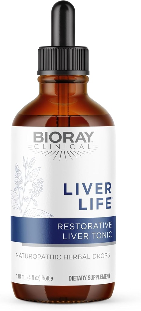BIORAY Vida clínica - 4 fl oz - Fortalece la estructura del hígado " Función - No GMO, Vegetariano, Gluten Gratis
