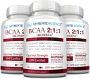Ciencia Aprobada Suplemento BCAA - 180 Tabletas - 2400mg - Aumento del rendimiento y mejora del desarrollo muscular - L-Leucine, L-Isoleucine, L-Valine - Hecho en EE.UU., No GMO