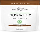 Muscle Feast 100% Grass Fed Whey Protein Powder, All Natural Hormone Free Paure Raised Whey Protein Powder for Women & Men- Whey Concentrate, Isolate & Hydrolyzed Protein Powder Blend - Chocolate, 2lb