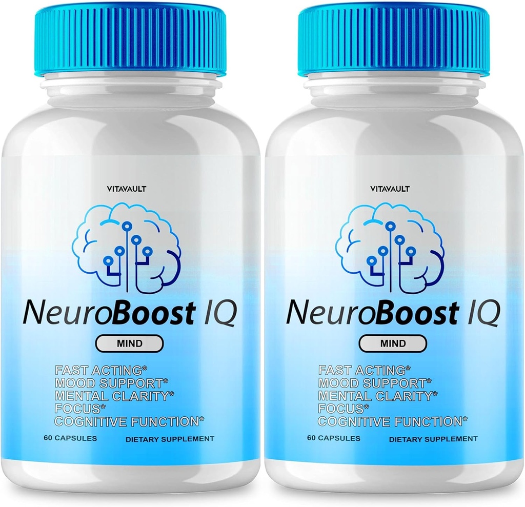 (2 Pack) Cápsulas IQ NeuroBoost: Mejora tu memoria y salud cerebral con nuestro suplemento de IQ Neuro Tech