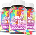 HempTotalmente (3 paquetes) Hemp Jelly Beans 2,000,000 Premium r Stress & AHemp Suplemento para reducir la inflamación, mejorar el sueño, Boost Mood - 450 Cts
