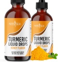 Turmeric Curcumin Liquid Drops - Natural Joint &amp; Healthy Support with 95% Standardized Curcuminoids for Best Absorption - Non-GMO, Gluten Free 4 Fl Oz (Pack of 2)