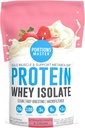 Porciones Master CFM Whey Isolate Protein Powder, 2 LB, 23g Low Carb, Low Fat, Cold-Processed, Fast Absorbing, Muscle Growth & Recovery Support (Strawberries & Cream)
