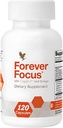 Forever Living - Forever Focus - Claridad cerebral y Focus with Cognizin, Bacopa and Vitamins - para estudiantes, profesionales y mayores - 120 cápsulas