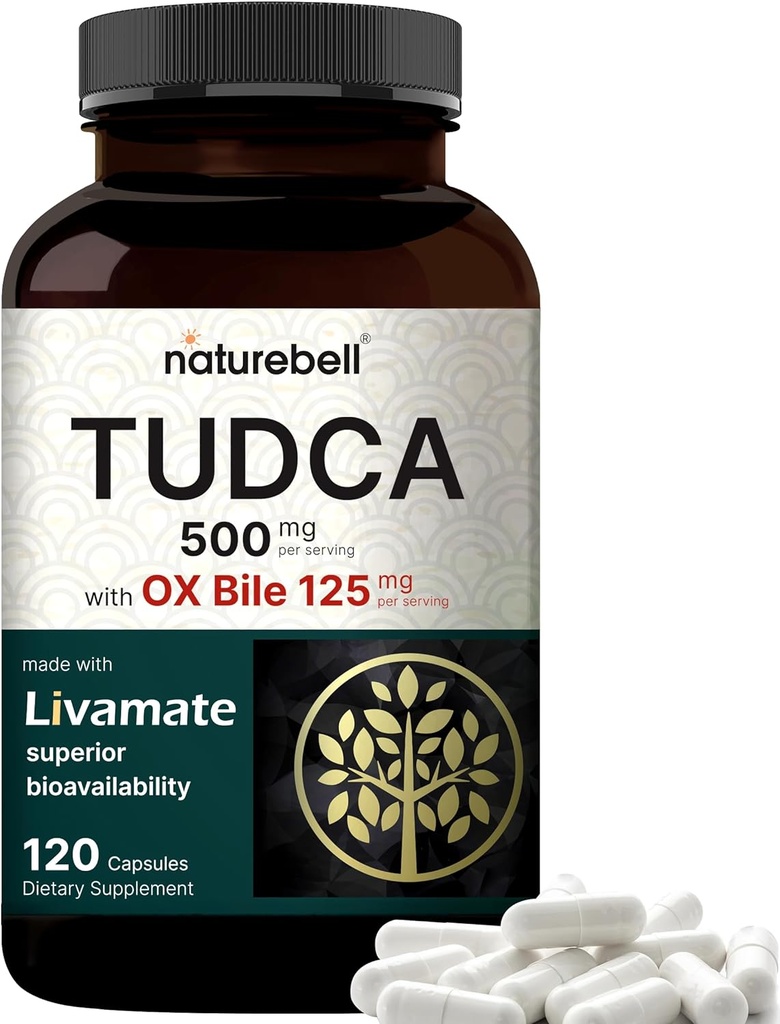 TUDCA 500mg con OX Bile 125mg Por Serving, 120 Capsules – Bile Salts Support, High Absorption Livamate Fórmula ¦ Liver Cleanse Detox &amp; Repair Suplemento confidencialidad Natural Bitter Taste – Third Party Tested