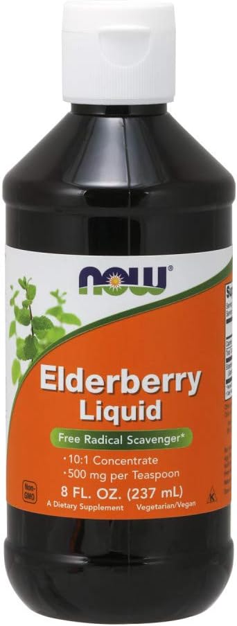 NOW Foods Elderberry Liquid, 8 Oz (Pack of 2)