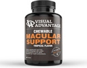 Visual Advantage® Macular Support Chewables – AREDS 2 Vitaminas para los ojos saludables – Grandes Tabletas de sabor tropical saboreado – 3 Month Supply (180)