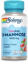 Solaray D-Mannose 1000mg con CranActin Cranberry Extract - D Mannose Suplemento de arándano con vitamina C - Apoyo a la salud de la tract y la vejiga urinaria - Vegan, 60 días de garantía, 30 prestaciones, 60 VegCaps