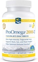 Naturales nórdicos ProOmega 2000-D - Aceite de pescado, 1125 mg EPA, 875 mg DHA, 1000 UI Vitamina D3, Cardiovascular, Neurológica, Ojo y Salud Inmune, Sabor de limón, 60 Gels blandos