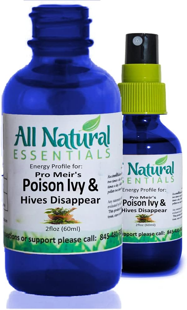 All Natural Poison Ivy Hives Disappear Pro Meir's 2oz Homeopathic Remedy Poison Ivy Hives Homeopathy Supplement Poison Ivy Children Kids Women Men Kosher