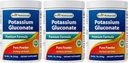 Best Naturals Potassium Gluconate 1lb Powder (1 LB (Pack of 3))
