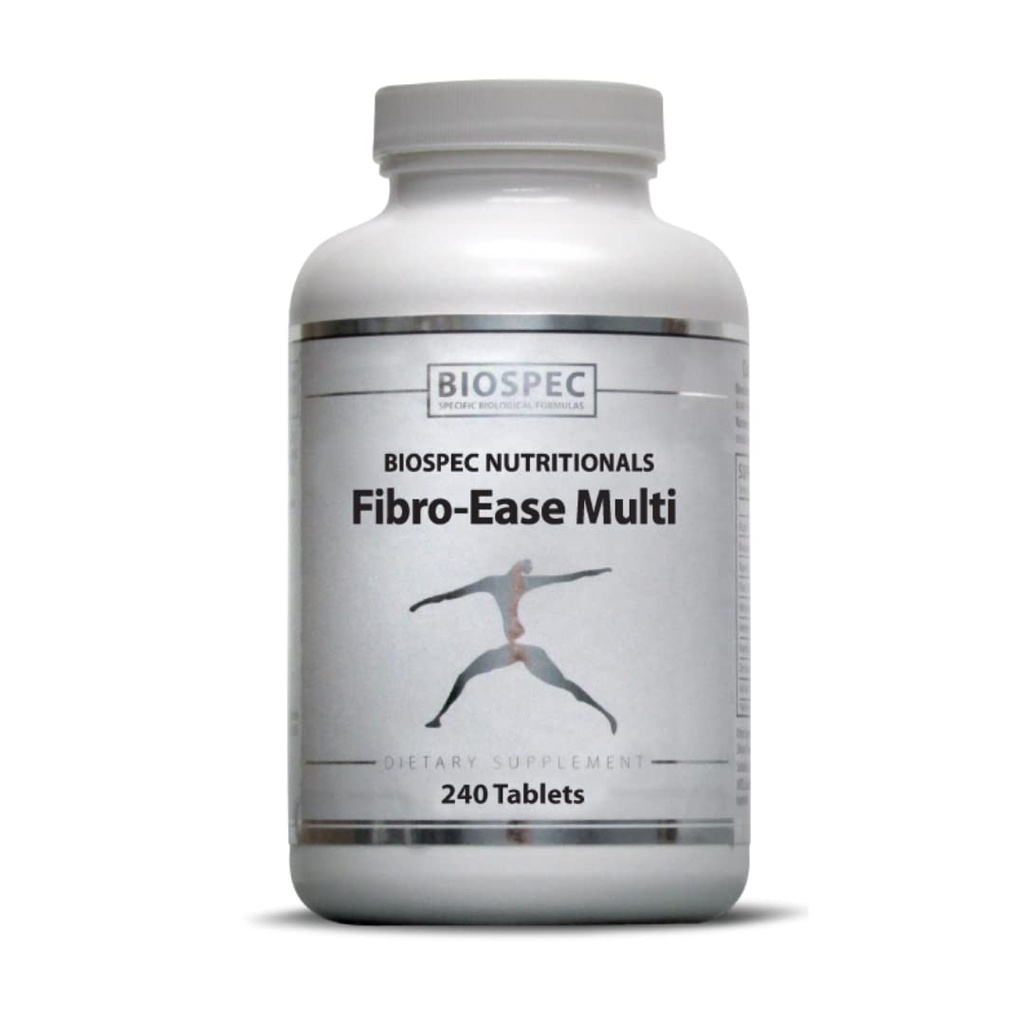 BIOSPEC NUTRITIONALS Fibro-Ease Multi - Contiene vitaminas esenciales " Minerales - Apoyo a la producción de energía " Salud general (240 cápsulas)