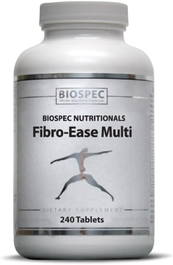 BIOSPEC NUTRITIONALS Fibro-Ease Multi - Contiene vitaminas esenciales " Minerales - Apoyo a la producción de energía " Salud general (240 cápsulas)