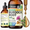 BIO KRAUTER Burdock Root Tincture - Antioxidante Apoyo Liquid Supplement - Burdock Root Extract - Alcohol y Azúcar Gratis - Vegan Drops 4 Fl.Oz.