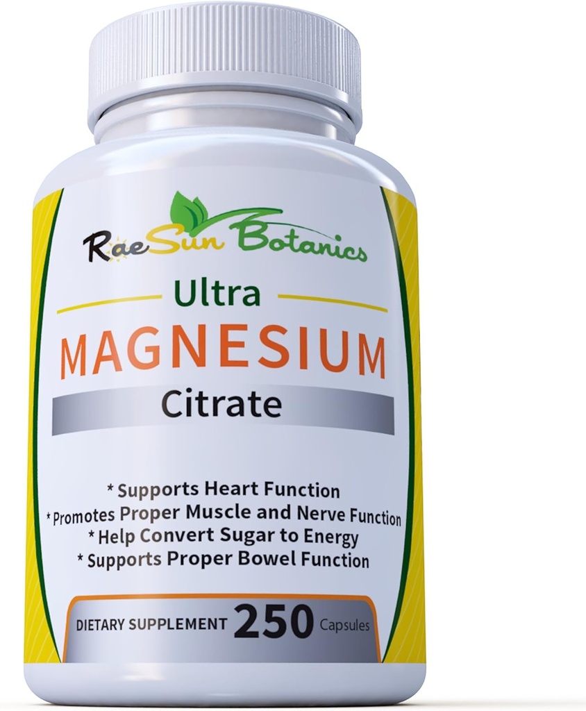Ultra Magnesium Citrate 250ct Dose ajustable Fórmula Fácil de Tragar!