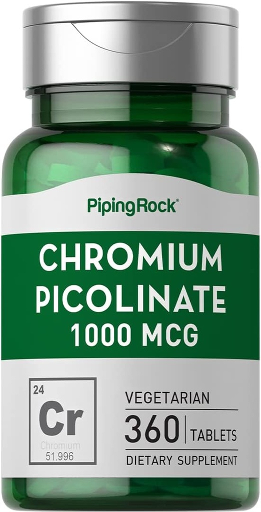 Piping Rock Chromium Picolinate 1000mcg ANTE 360 Tablet Pills ¦ Vegetarian, Non-GMO, Gluten Free Supplement