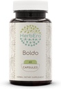 HerbEra Boldo 60 Capsules, 500 mg, Boldo (Peumus boldus) Dried Leaf (60 Capsules)