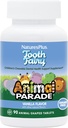 Natures Plus Animal Parade Tooth Fairy Children's Chewables - Natural Vanilla Flavor - 90 Tablas con Forma de Animales - Suplemento de Salud Dental - Vegetariano, Gluten Gratis - 45 Servings