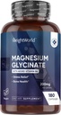 WeightWorld Magnesium Glycinate Capsules 200mg - 180 Capsules (3 Meses) con Vitamina B6 - Bioavailable Magnesium Glycinate Suplementos - Third-Party Tested, Vegan, Non-GMO, &amp; Allergen-Free