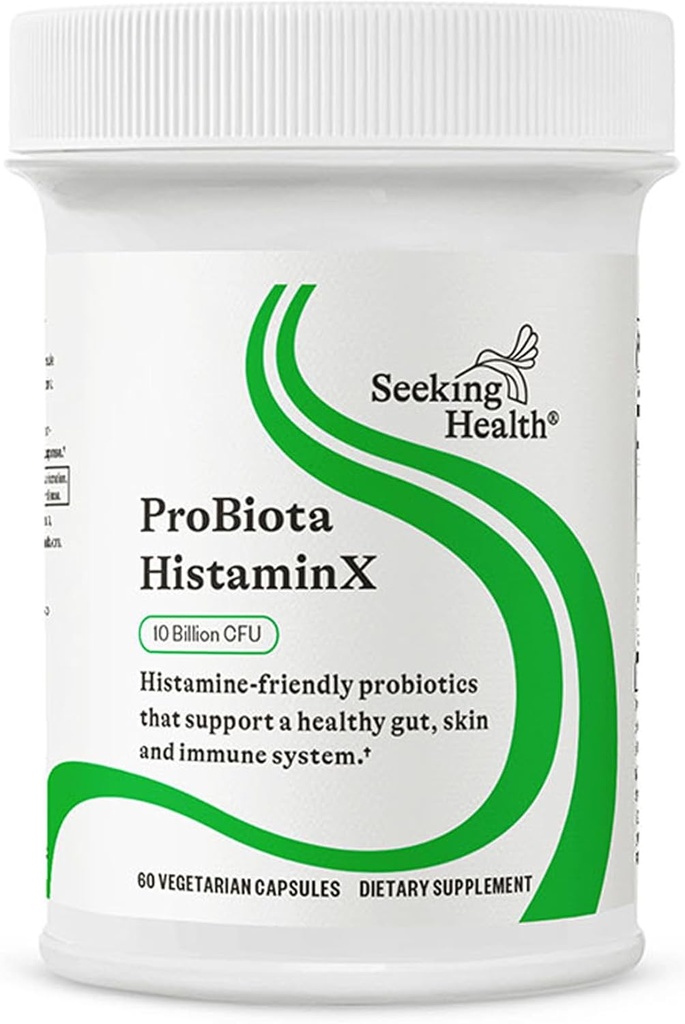 Buscando Salud ProBiota HistaminX - Suplemento de Digestión para Gut Health Support - Apoyo Histamina con Lactobacillus Plantarum & Lactobacillus Salivarius - Apoyo Immune & Skin Health - 60 cápsulas
