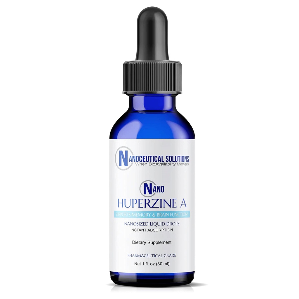 Nano HUPERZINE A ← Partículas líquidas Nanosizadas ← Absorción instantánea Silencio Atención, Enfoque, Memoria, Claridad Mental Silencio No GMO GMP Certified ← 30 Servings/6000mcg per Bottle