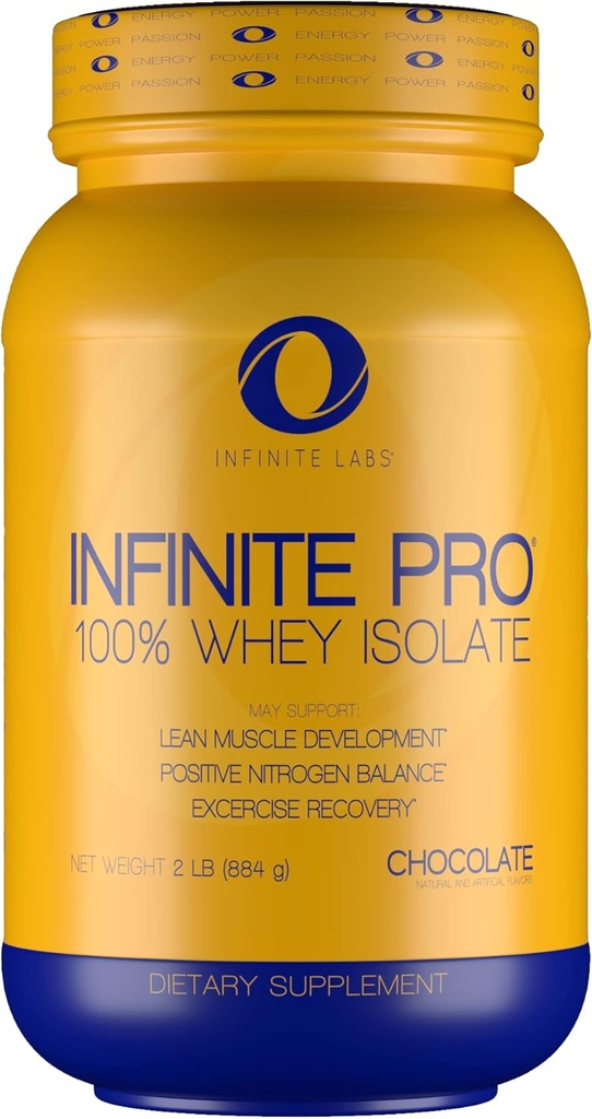Infinito PRO 100% WHEY Isolate 2LB ← Absorción óptima Protein Powder apoya el edificio muscular  durable Chocolate Flavor ¦ Gluten Free Workout Suplemento