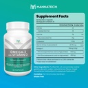 Mannatech Omega-3 con vitamina D3 para bonificación, salud cardíaca y apoyo cognitivo, hecha de aceite de pescado puro
