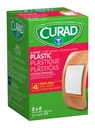 Bandas adhesivas de plástico CURAD 2" x 4", no hecha de látex de goma natural, paquete de 600