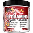 Evlution Nutrition HYDRAMINO Complete Hydration Multiplier, All 6 Electrolytes, Vitamin C & B, Fluid Boosting Aminos, Coconut Water, Endurance, Recovery, Antioxidants, 30 Serve, Fruit Punch