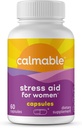Ayuda para el alivio de estrés para las mujeres - Vegan - GABA, 5-HTP, Ashwagandha - Suplemento dietético de vitaminas - 60 cápsulas