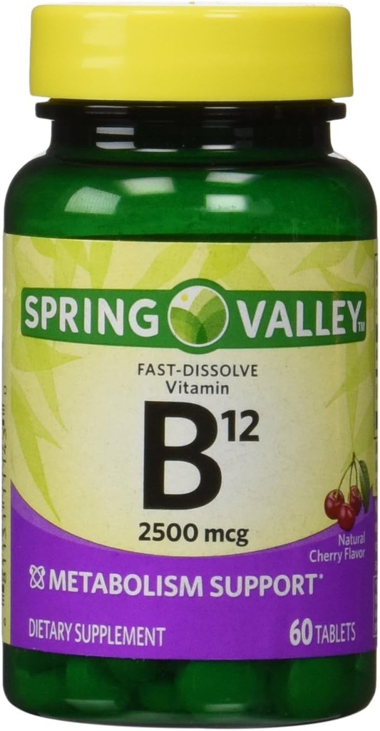 Spring Valley - Vitamin B-12 2500 mcg, Sublingual, 60 Microlozenges