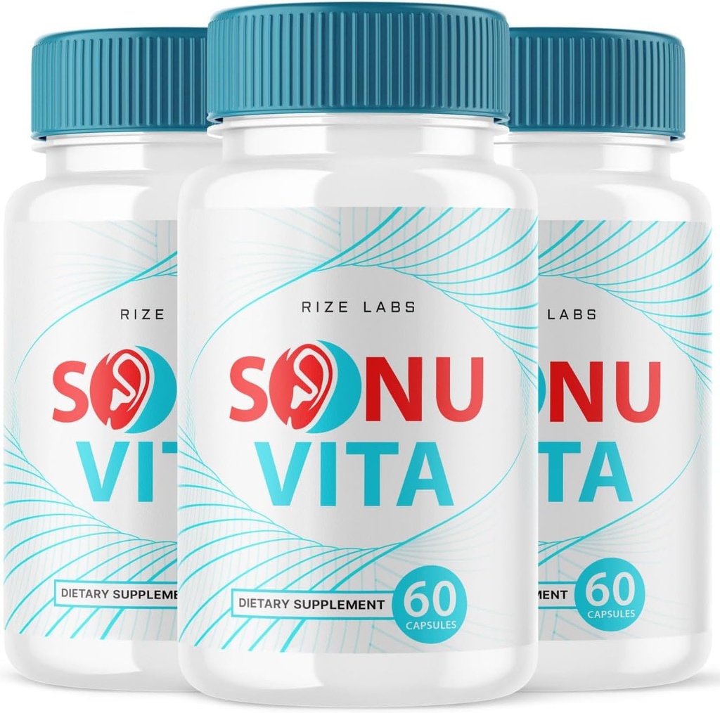 rize labs Sonu Vita Suplemento dietético, soporte auditivo Fórmula, maximum Strength Capsules, soportes Vida sana - Pack de 3(180 cápsulas)