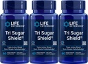 Life Extension Tri Sugar Shield®, Sorghum bran, White Mulberry, phloridzin Apple polyphenol, Three Botanical extracts Promote Healthy Glucose Metabolism, Gluten-Free, Non-GMO, Vegetarian, 60 cápsulas
